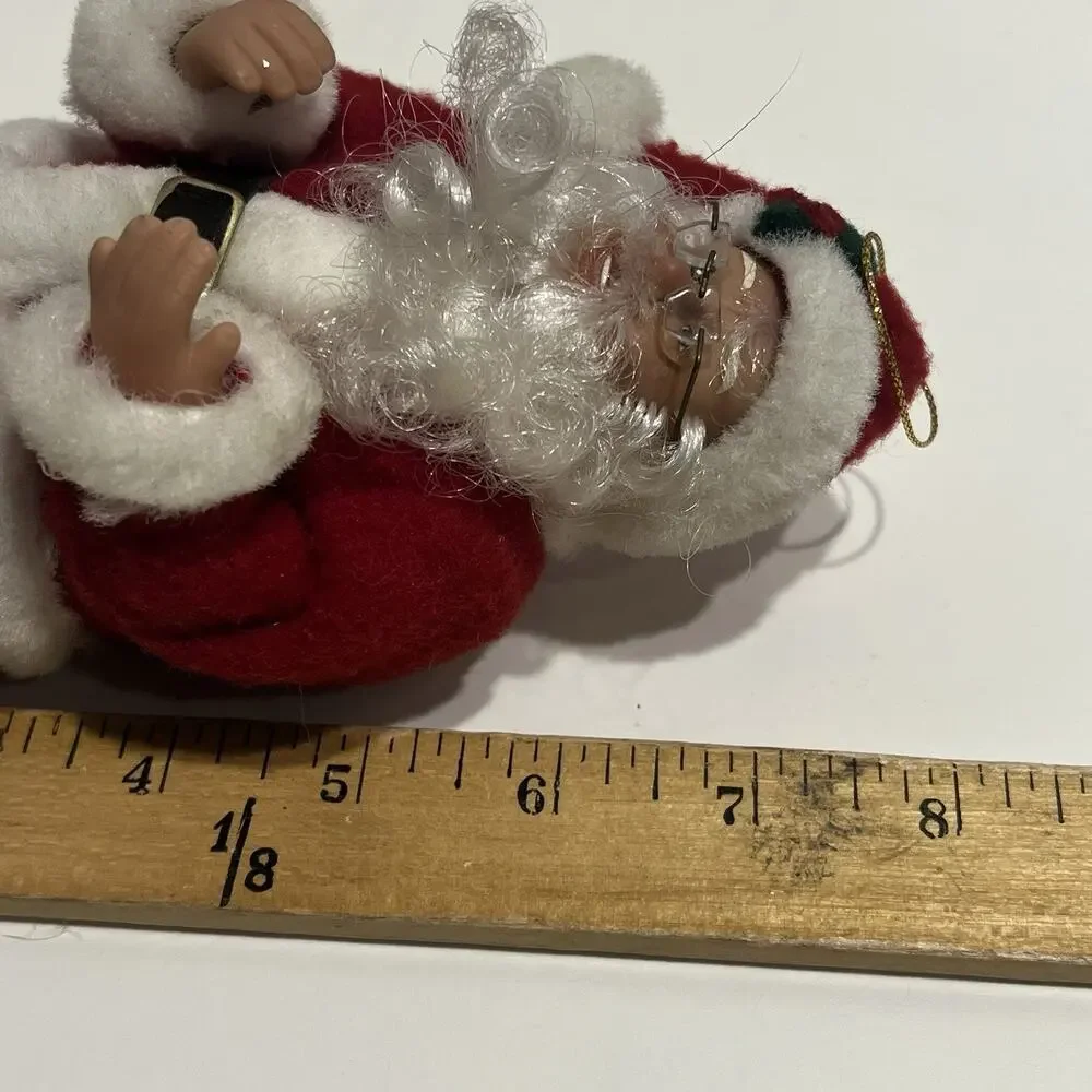 Vintage 1998 Holiday Creations Santa Claus Figurine Ornament Posable Arms & Legs